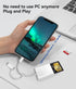SD Card Reader for iPhone iPad, Oyuiasle Trail Game Camera SD Card Viewer with Dual Slot for MicroSD/SD
