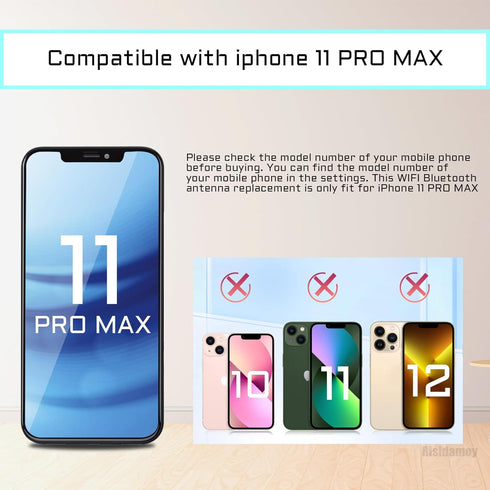 WiFi Bluetooth Antenna Flex Cable Replacement for iPhone 11 PRO MAX, 11PROMAX WLAN Connector with Repair Tool