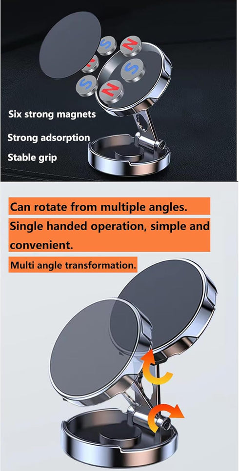 TUKEFEV 360Rotating Car Mount Patch Folding Universal Phone Holders for Your Dashboard Cell Phone Holder Car Magnetic