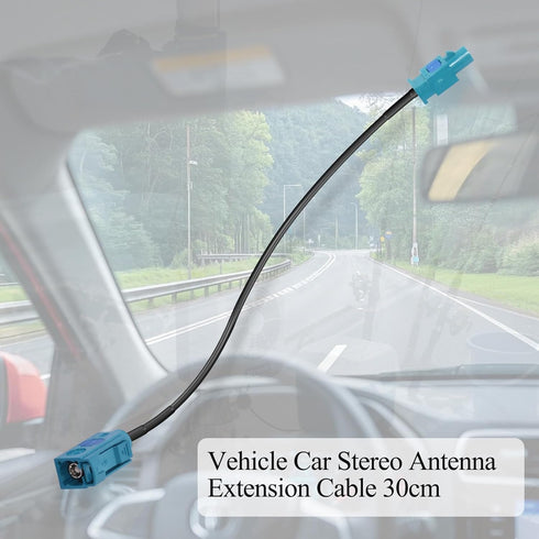 Yuslao 12inch 30cm 4G Fakra Z Female to Fakra Z Male Connector Cable Vehicle Car Antenna Extension Cable for Car Stereo