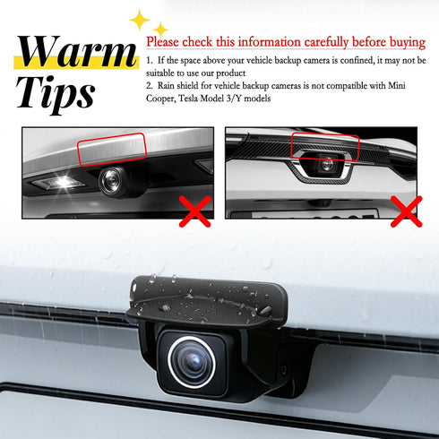 carleef New Car Backup Camera Rain Shield,Silicone Reverse Camera for Car Rains Shield Keeps Imaging Clear,Extended