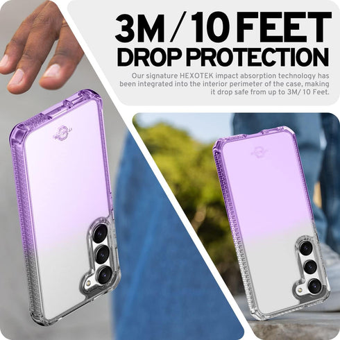Itskins for Samsung Galaxy S23+ HYBRID R // OMBRE Protective Phone Case, Slim Anti-Yellowing Heavy Duty Shockproof
