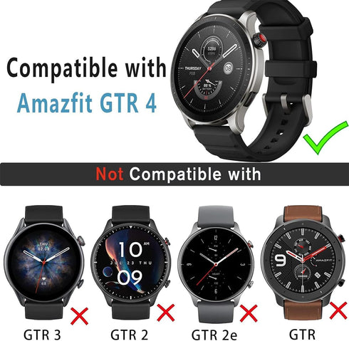 Screen Protector Case for Amazfit GTR 4 Smartwatch, 2-Pack Soft TPU Full Protective Face Cover for GTR 4 Watch, Black