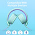 POWMEE P10 Kids Headphones with Microphone - Adjustable Volume Control Foldable On-Ear Headphones, Green.