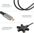 GINTOOYUN USB A/C Male to 5-Port 3.5mm Female Headphone Audio Splitter, 1 Male and 5 Female Jack Separator