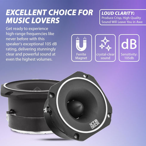 STXAudio STX-55TW 3.4-Inch Super Tweeter Speaker, 4 Ohm, 800W Max Power, 105dB Sensitivity, Titanium Diaphragm for Pro