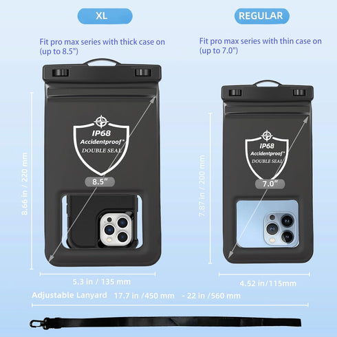 AiRunTech Floating Waterproof Phone Pouch with Lanyard, Waterproof Case for iPhone 16 15 14 13 12 Pro Max