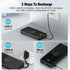 Portable Charger with Built-in Cables, High Speed Power Bank 10000mAh, 5 Outputs 3 Inputs for iPhone, Samsung, Tablets