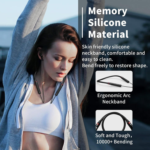 Neckband Bluetooth Headphones Wireless Earbuds for Samsung S24 Ultra S23 FE S22 A53 A14, Sport Headphones HiFi Stereo Surround Sound Volume Ear Buds for iPhone 15 14 Pro Max 13 Plus Pixel 7 Pro 6 6A