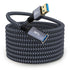 20 ft USB Extension Cable - Nylon Braided USB 3.0 Extender for Webcam, Camera, Phone, Mouse, Keyboard, Printer & More.