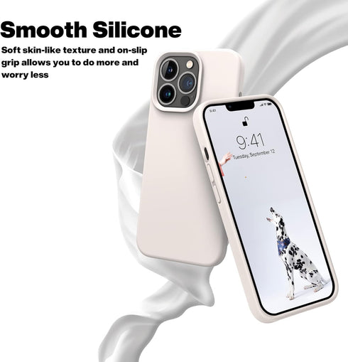 OTOFLY Designed for iPhone 13 Pro Max Case, Silicone Shockproof Slim Thin Phone Case (Stone) 6.7 inch