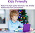 MAISON iPad 9th/8th/7th Generation Case, Shockproof Handle Bumper Stand Cover with Built-in Screen Protector - Purple