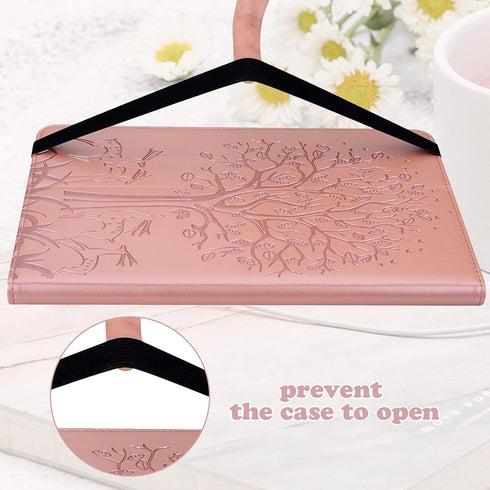 Case for Xiaomi Redmi Pad 10.61 Inch 2022 - Embossed Design Deer & Tree PU Leather Flip Stand Case with Pen Holder