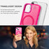 BENTOBEN iPhone 15 Plus Case, Translucent Matte Slim Shockproof Magnetic Phone Case, Compatible with MagSafe, Hot Pink,