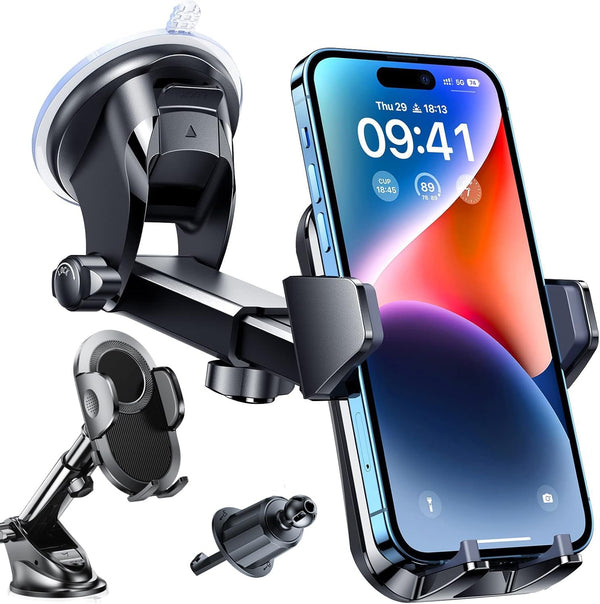 SpeXyngial Car Phone Holder, Car Phone Mount 360 Rotation, Upgraded Version with Strong