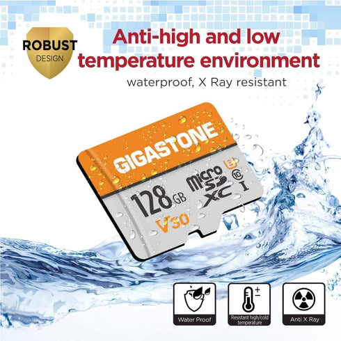 GIGASTONE 128GB 2-Pack Micro SD Card, 4K Video Pro for GoPro, Surveillance, Action Camera, Drone, 95MB/s MicroSDXC