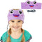 CozyPhones Kids Headphones, Stretchy Headband Earphones for Children 1-3, Comfy Travel Accessories - Purple Frog