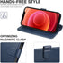 TUCCH Wallet Case for iPhone 12 Mini 5G, TPU Shockproof Inner Shell, PU Leather RFID Blocking Magnetic Stand Flip Cover