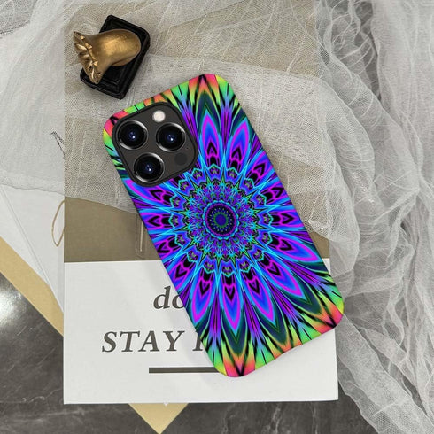 SEized Case for iPhone 14 Pro Max, Tie Dye Floral Mandala Durable Protection for Girl Women Boy Men