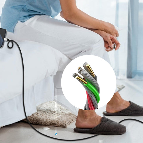 CyvenSmart 10ft USB C Type Charging Cable 3-Pack, Fast Charge for Samsung Galaxy S10 S9 S8 Plus (3A)