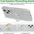 Ymapinc 360 Butterfly Cell Phone Ring Holder, Clear Rhinestone Butterfly Phone Case Ring, Finger Holder Grip Compatible