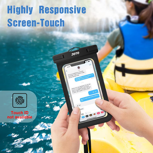 JOTO 6 Pack Universal Waterproof Phone Holder Pouch, IPX8 Underwater Case Cell Phone Dry Bag for iPhone 14 13 12 11 Pro
