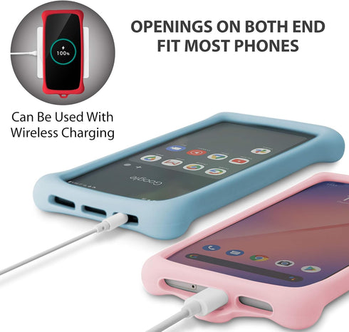 BONE Lanyard Phone Bubble Tie 2 - Universal Anti-Shock Bumper Case with Adjustable Neck Strap for iPhone 12, Purple