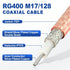 Eightwood N Male to N Male Low Loss RG400 Cable 12 inch for 4G LTE Antenna, WiFi Yagi Antenna, Router