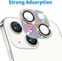 Bling 3D Rhinestone Camera Lens Protector for iPhone 14 & 14 Plus, 9H Tempered Glass, Anti-Scratch, Shockproof,