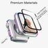 11/10 46mm, 2 Pack JETech Plated Case with Screen Protector for Apple Watch Series Metallic Luster Design, Overall