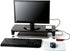 3M 4-Port Adjustable Monitor Stand with USB Hub, Black, Great for Computer Monitors, Laptops, TVs, Speakers, Printers