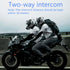 Motorcycle Headset E1 Helmet Intercom, CVC Noise Cancellation Stereo Music, IPX6 Waterproof for Full Face Helmet