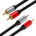 2RCA 2RCA 40Ft, 2 2 (40Ft/12M) Tan QY to Cable Gold-Plated RCA Male to RCA Male Stereo Audio Cable for Home Theater