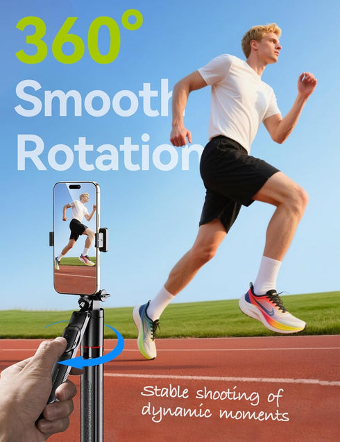 Takerers 67" Insta360 3 Cell Phone Tripod Stand & Selfie Stick with Wireless Remote, All in One Multifunctional Selfie