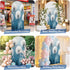 Jnbasdffb 7.2 White Spring Floral Wedding Arch Cover,Stretchy Spandex Arch Backdrop Stand Covers FT,Blue Modern Oil
