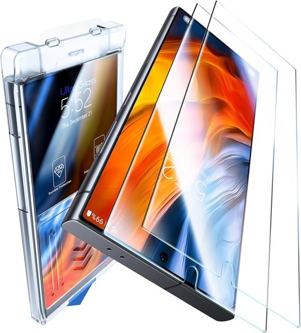 Samsung Galaxy S24 Ultra Screen Protector - UltraGlass Unbreak Top 9H+ Tempered Glass, Military Grade, 2 Packs,