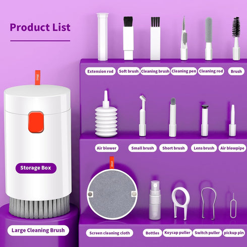 20-in-1 Cleaning Kit for Airpod Earbud, Cleaner Kit for MacBook Laptop Keyboard, Compatible with Computer PC Cell Phone