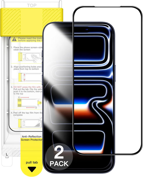 JETech Full Coverage Screen Protector for iPhone 17 Pro, AR Anti-Reflective Coating,