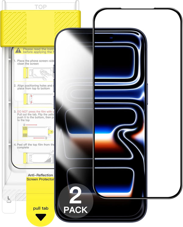 JETech Full Coverage Screen Protector for iPhone 17 Pro, AR Anti-Reflective Coating,