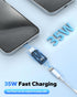 MoKo Lightning Female to USB C Male Adapter, 2 Pack for iPhone 15/16 Pro/Max, Galaxy S24, iPad Pro/Air, Fast Charging