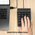 JPHTEK 19 Accounting Wired USB Numeric Keypad Key Number Pad Keyboard, Portable Financial Keyboard for Laptop PC