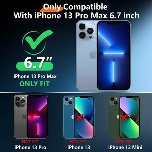 Red2Fire 2024 Waterproof Case for iPhone 13 Pro Max, Full Body Shockproof, IP68 Underwater, Dustproof, Dropproof