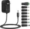Tonton 12V 2A 6Ft Power Supply Adapter, 24W Universal Charger AC 100-240V with