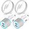 2 Pack 40W Fast USB C Car Charger Adapter for iPhone 15 Pro Max/Samsung Galaxy S24 Ultra, Dual 20W PD Port, White