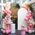 Jnbasdffb 7.2 Red Spring Floral Wedding Arch Cover, Stretchy Spandex Arch Backdrop Stand Covers FT, Modern Oil Painting