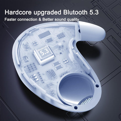 Invisible Sleep Wireless Earphone, Type-C Fast Charging Case, Sleeping Earbuds for Side Sleepers (White)
