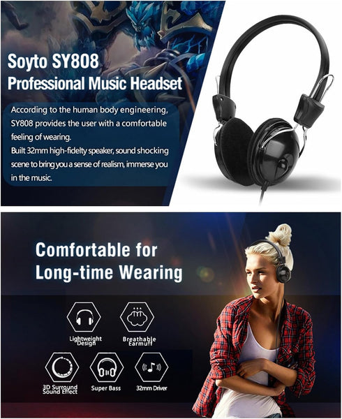 Metal Detector Headphone, 3.5mm Earphone with 32mm Hi Fi Speaker for Phone Tablet PC