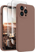 FireNova iPhone 13 Pro Max Case, Silicone Upgraded with Camera Protection, 2 Screen Protectors, Light Brown