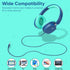 A+ Scholars 2 Pack 3.5mm Kids Headphones with Sharing Splitter, Stereo Sound Over-Ear Wired Headphones for Kids
