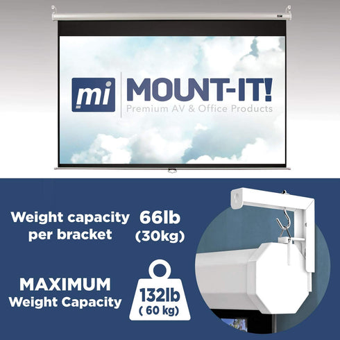 6 inch 1 66 Lb Mount-It! Projector Screen Wall Mount L-Brackets - Wall Hanging Bracket For Home Projector and Movie